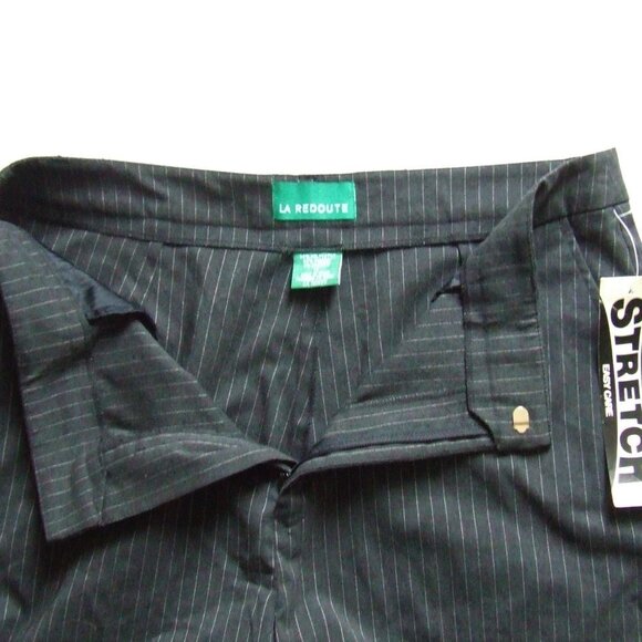 Le Redoute pants pinstripe vintage NWT new old stock grey white plus size 14 - Picture 7 of 11